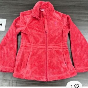 Lilly Pulitzer Island Coral Zipup Fleece Jacket NEW